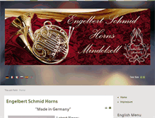 Tablet Screenshot of engelbert-schmid-horns.com